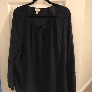 Ava & Viv Navy Blue blouse